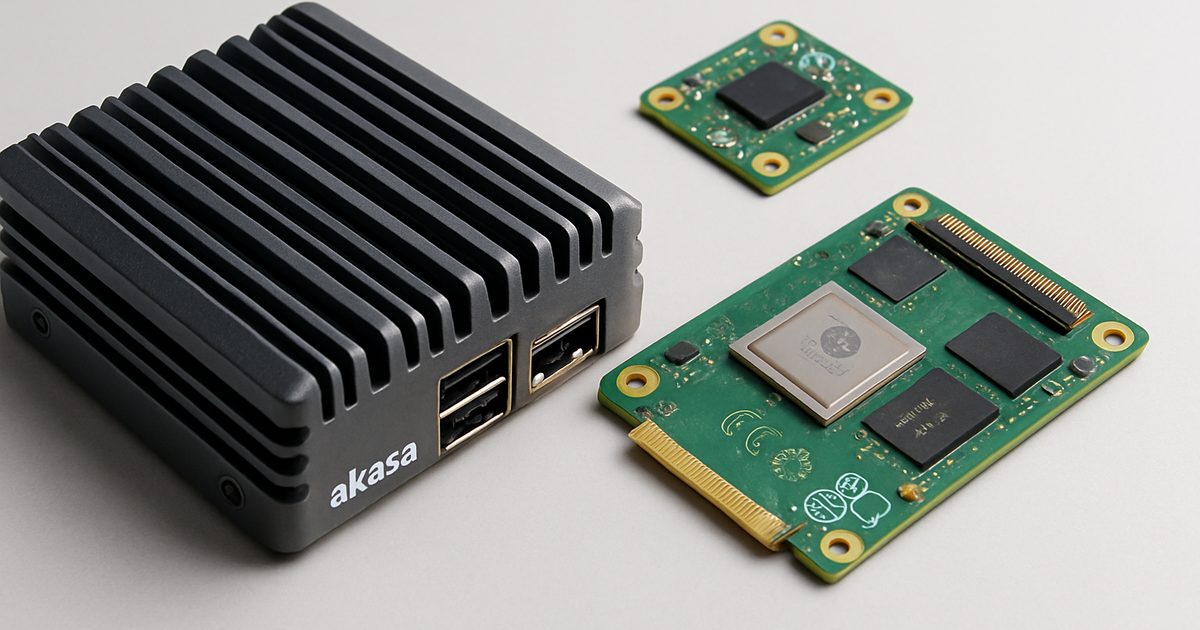 Akasa Lança Case Fanless Fermi CM5 para Raspberry Pi CM5