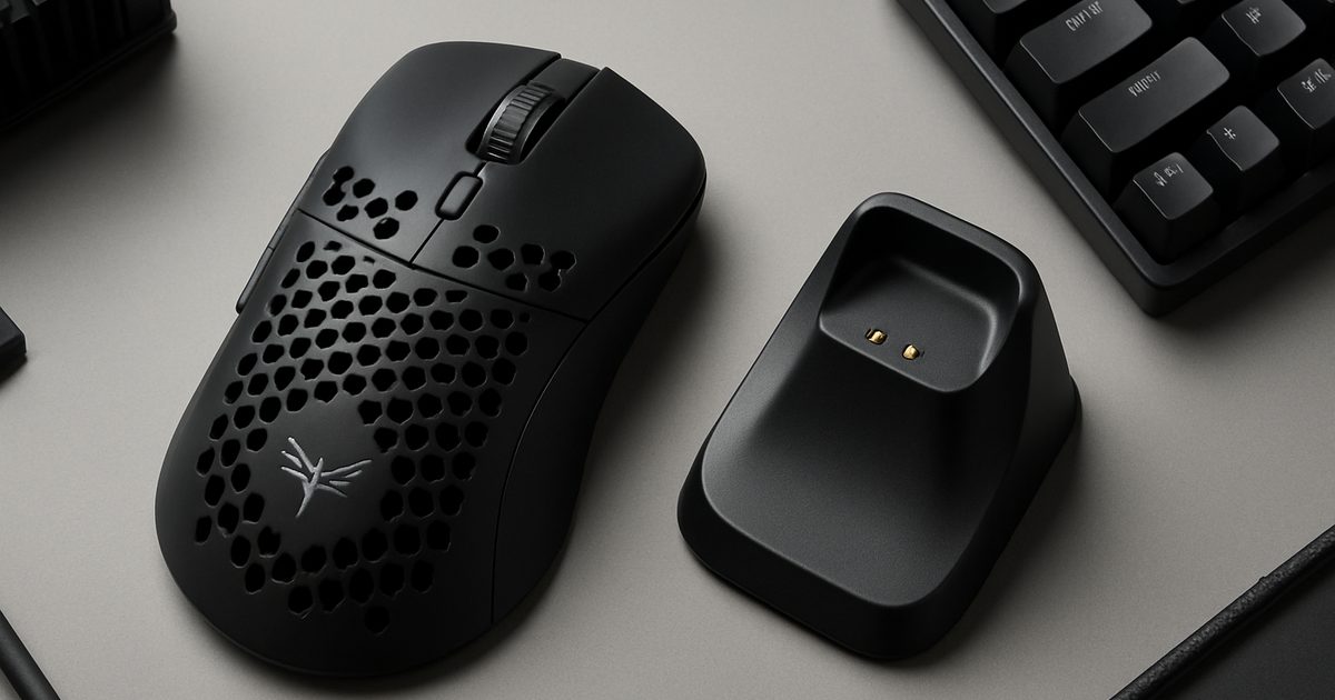 ATK Lança Mouse Gamer Dragonfly A9 Ultimate+ com Dock de Carga Magnética