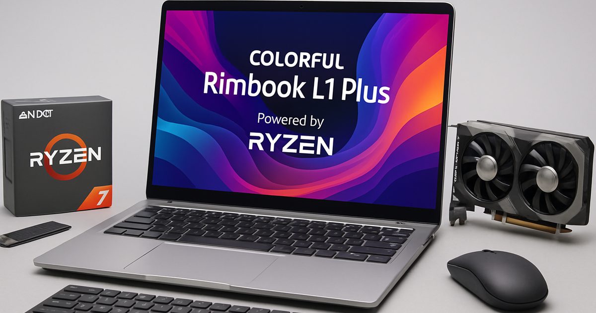 COLORFUL lança Rimbook L1 Plus com Ryzen 7 7735HS