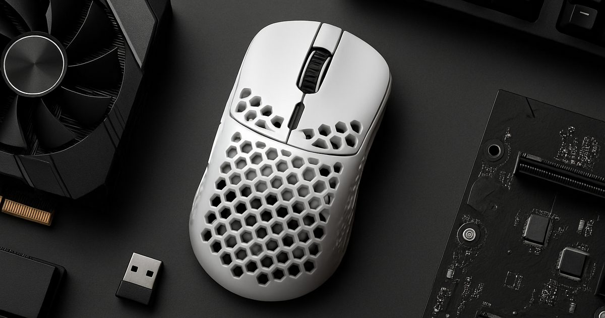 Darmoshark Air28: Mouse Gamer Sem Fio de Apenas 28g