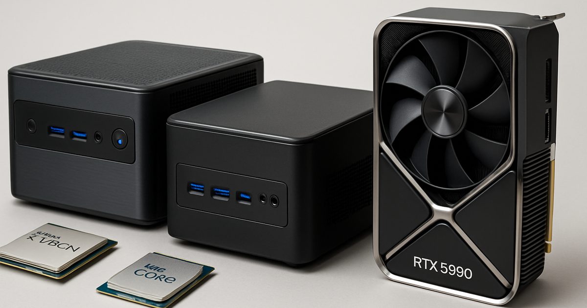 FEVM Lança Mini PCs Potentes com CPUs AMD ou Intel e GPUs RTX 5090