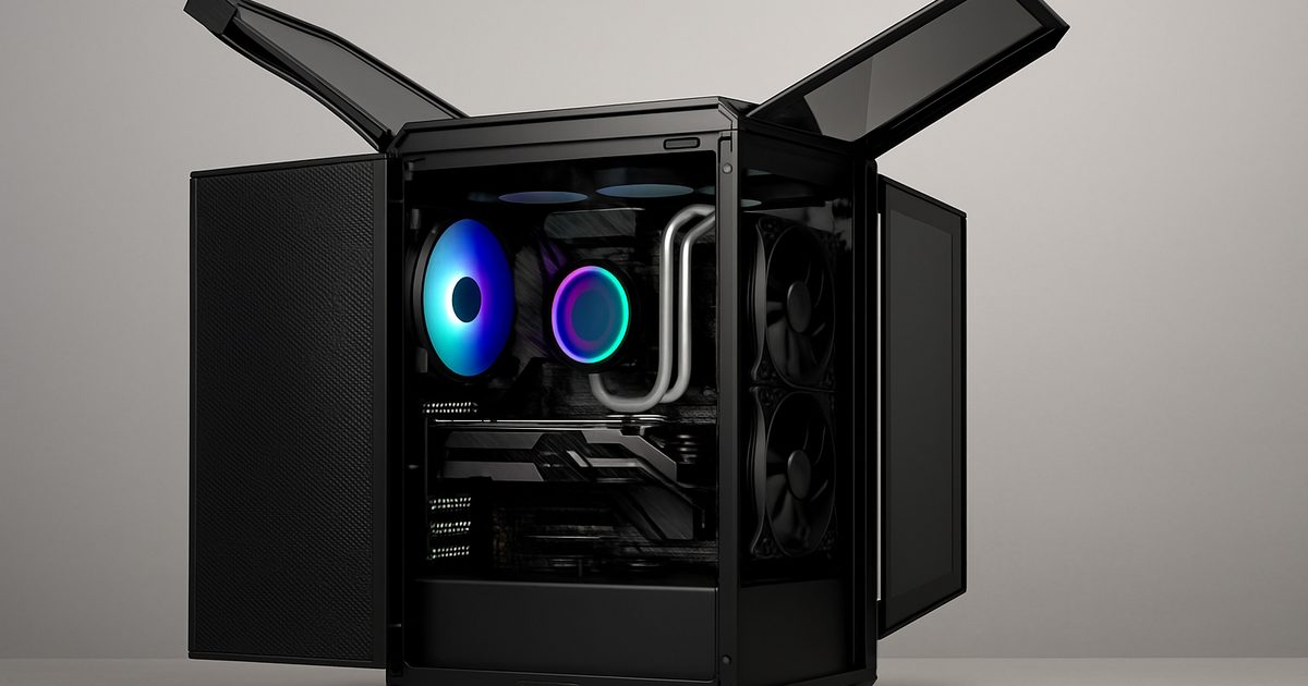 Gabinete AIO GM06807: Design Inovador com Portas Asa de Gaivota