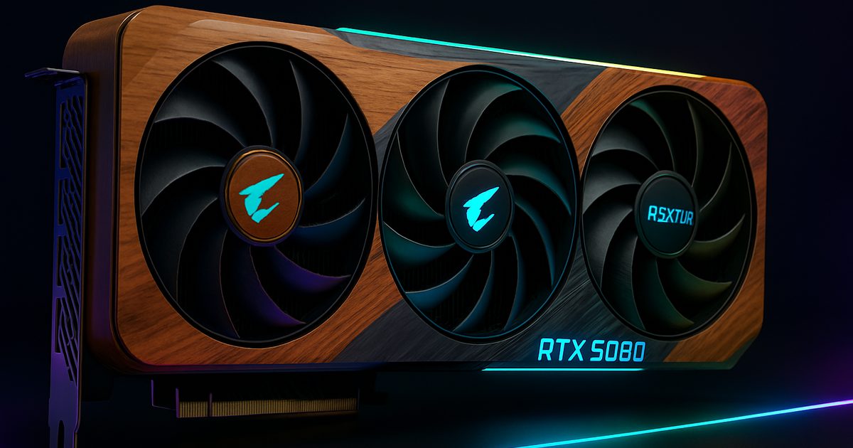 GIGABYTE Anuncia RTX 5080 AORUS Infinity Wood com Design Único