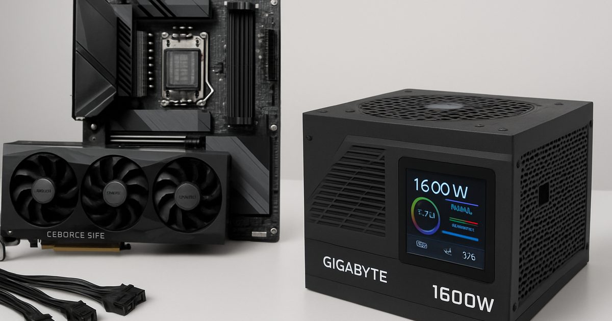 GIGABYTE Revoluciona com Fonte de 1600W e Tela Touchscreen Colorida