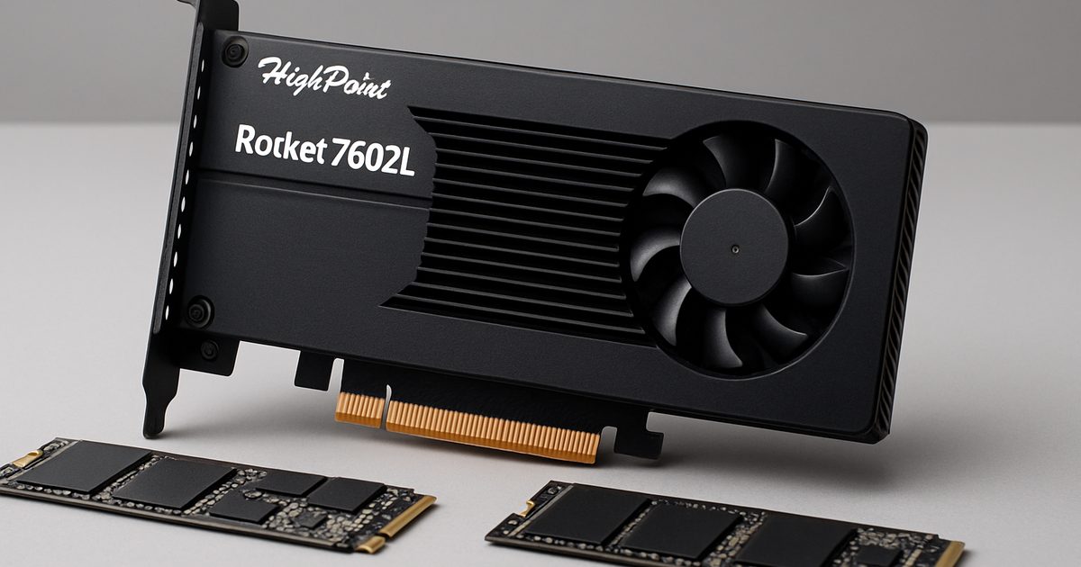 HighPoint Lança Rocket 7602L: Placa PCIe Gen 5 para SSD M.2