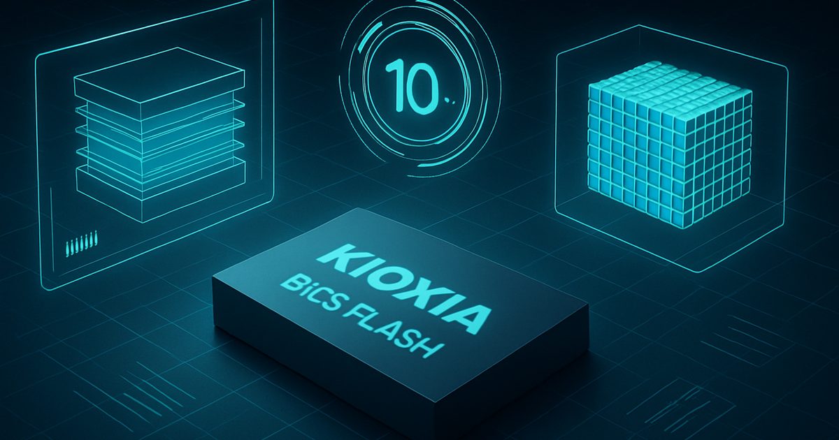 Kioxia Inicia Amostras de Memória BiCS FLASH de 10ª Geração