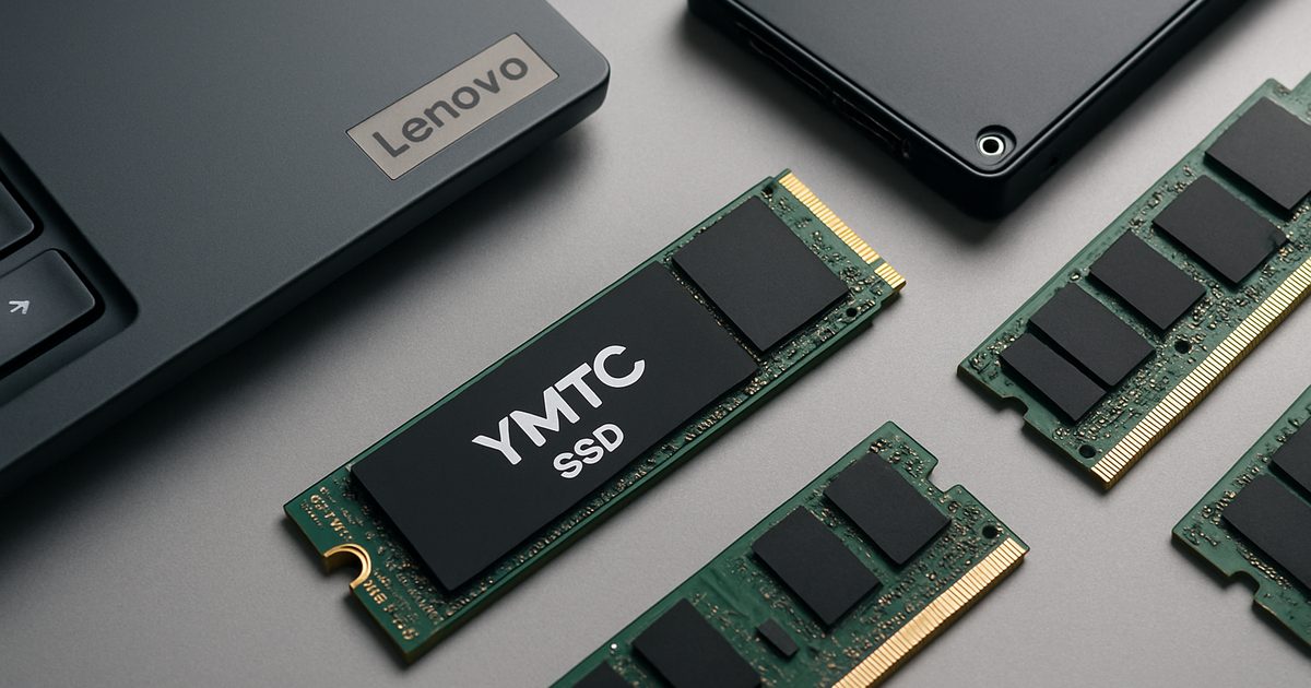 Lenovo Adota SSDs YMTC em Laptops Globais pela Primeira Vez