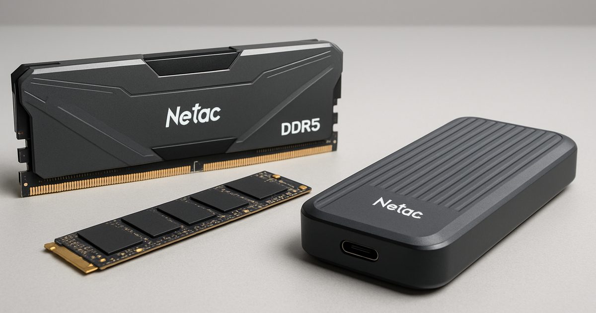 Netac na Computex 2026: Memórias DDR5 e SSDs Portáteis Inovam