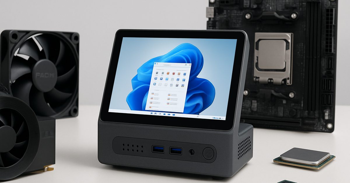 Piston V: Mini PC com Tela Sensível ao Toque e Ryzen AI-9