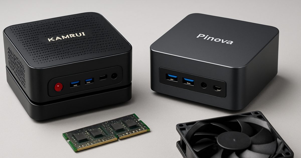 Promoção de Julho: Mini PCs KAMRUI AK1PLUS e Pinova P1 com Descontos