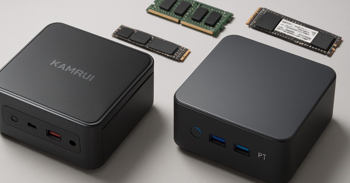 Promoção KAMRUI: Mini PCs AK1PLUS e Pinova P1 com descontos incríveis
