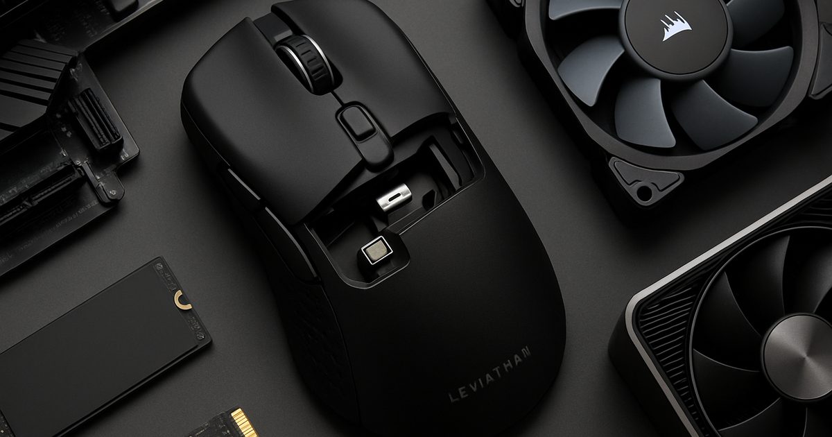 RAWM Lança Leviathan V4 GT: Mouse Gamer com Switch Magnético