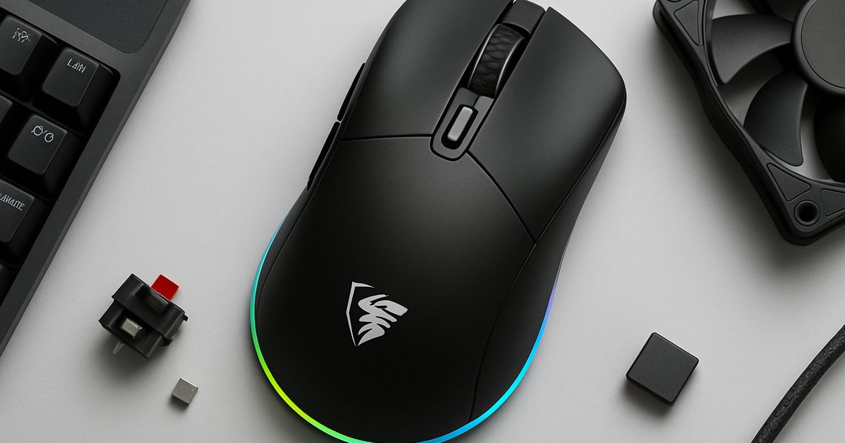 RAWM Lança Mouse Gamer Leviathan V4 GT com Switches Magnéticos