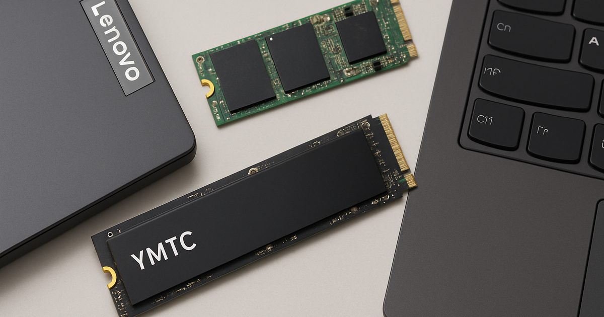 SSDs da YMTC Equipam Laptops Lenovo Globalmente