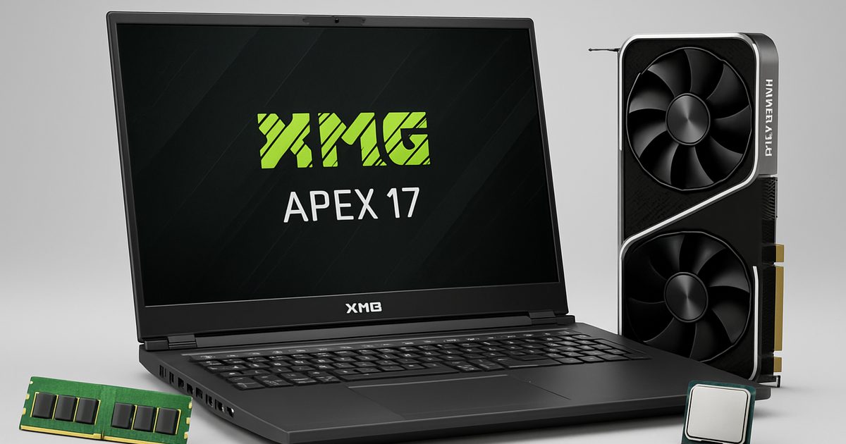 XMG APEX 17: Novo Notebook com RTX 5070 e 12 GB de VRAM