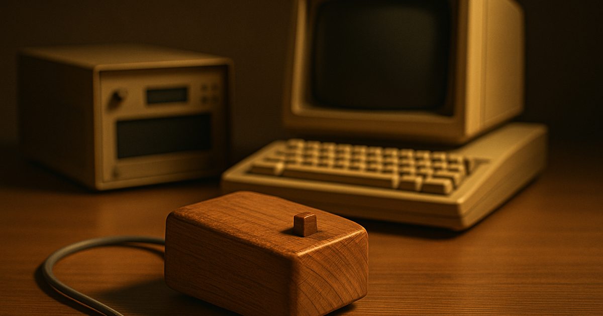 O Primeiro Mouse do Mundo Era de Madeira